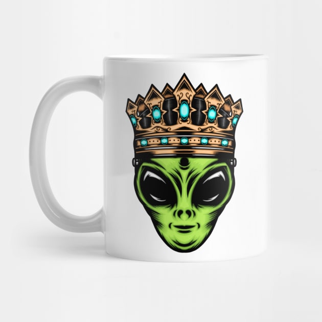 alien with gold crown by Mako Design 